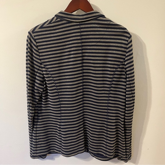 Bianca shimmer bronze and navy stretch blazer size 44/14 - Picture 5 of 7